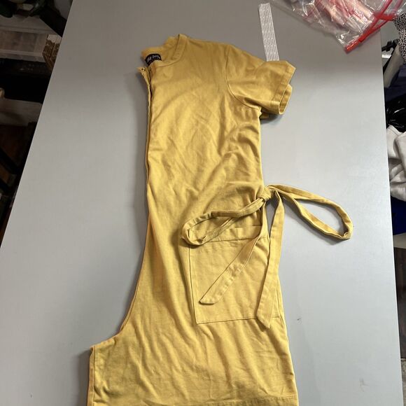 Back Beat Rags Romper Women’s Size M Organic Cotton Stretch Back Bow Snap Pocket - Picture 12 of 12